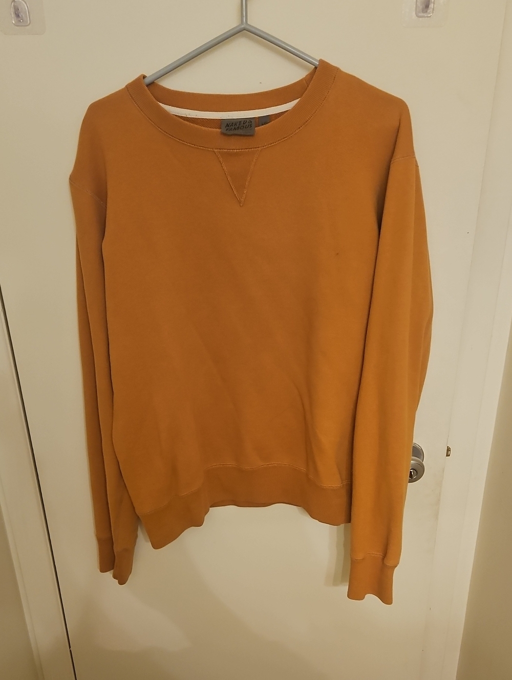 Naked & Famous Denim Men's Crewneck Sweatshirt - Mustard